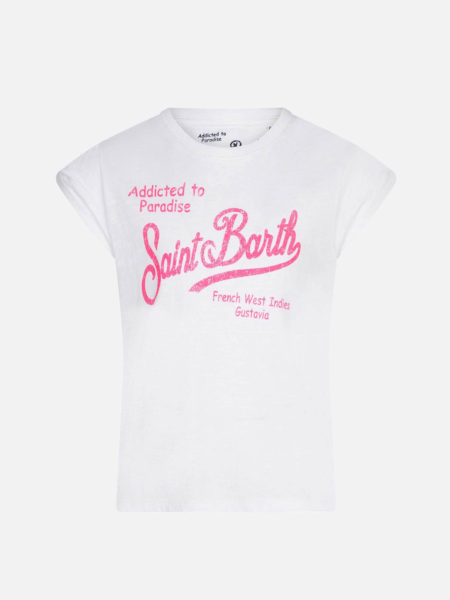Girl cotton t-shirt with Saint Barth print - MC2 Saint Barth