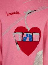 Mädchenpullover mit Rundhalsausschnitt und Love-Print