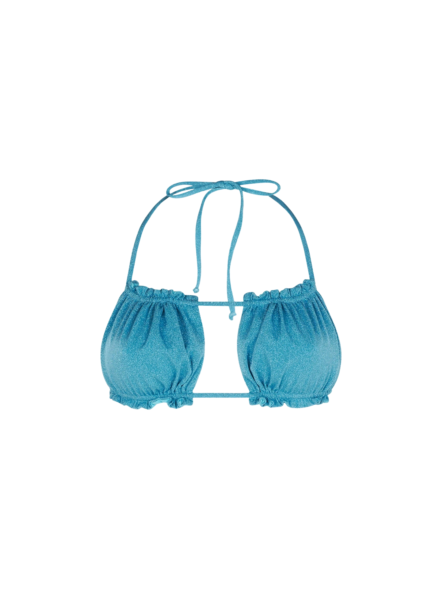 Woman lurex bandeau top swimsuit