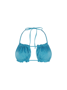 Woman lurex bandeau top swimsuit