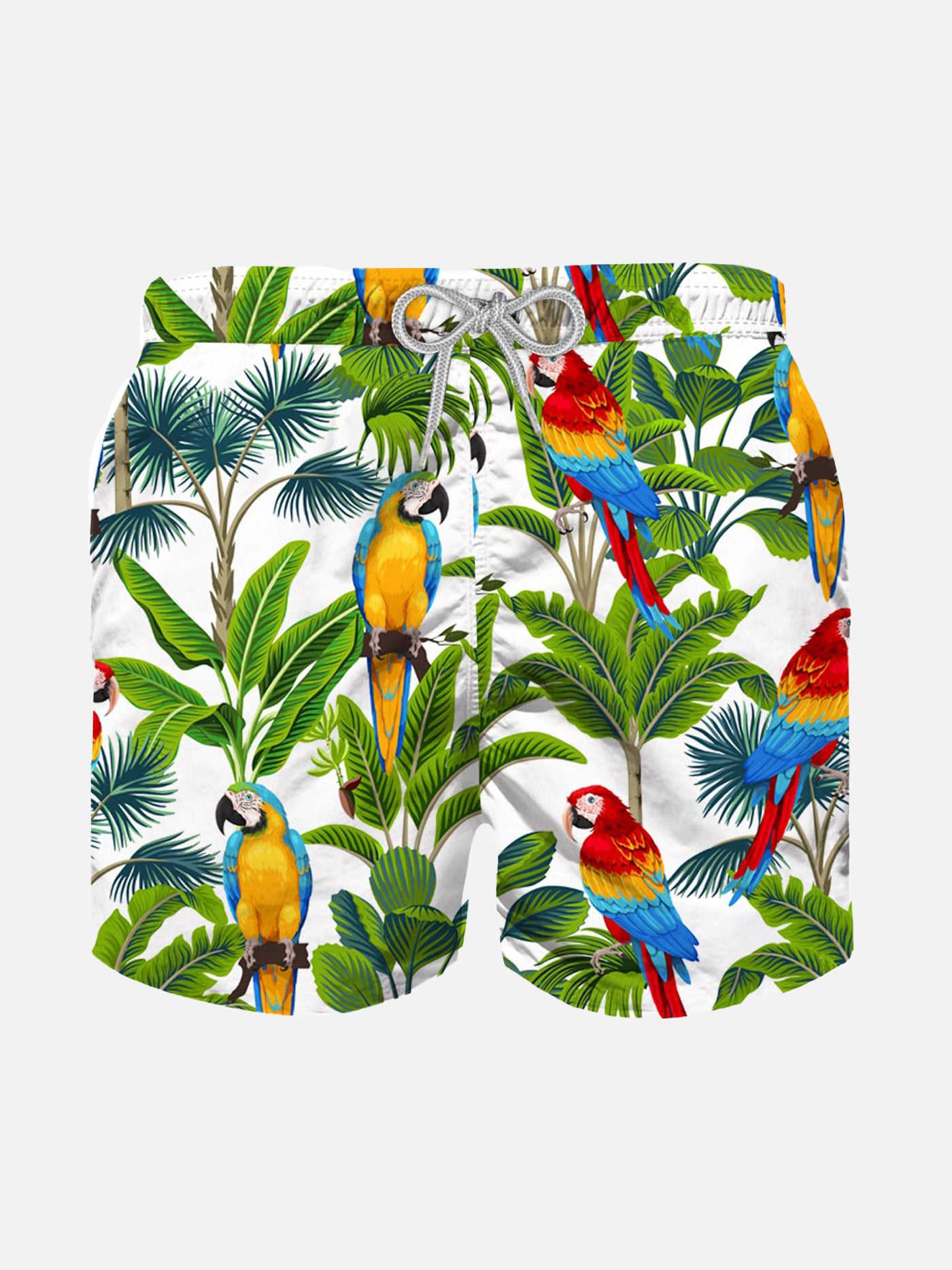 Badeshorts für Jungen mit Papageien-Print