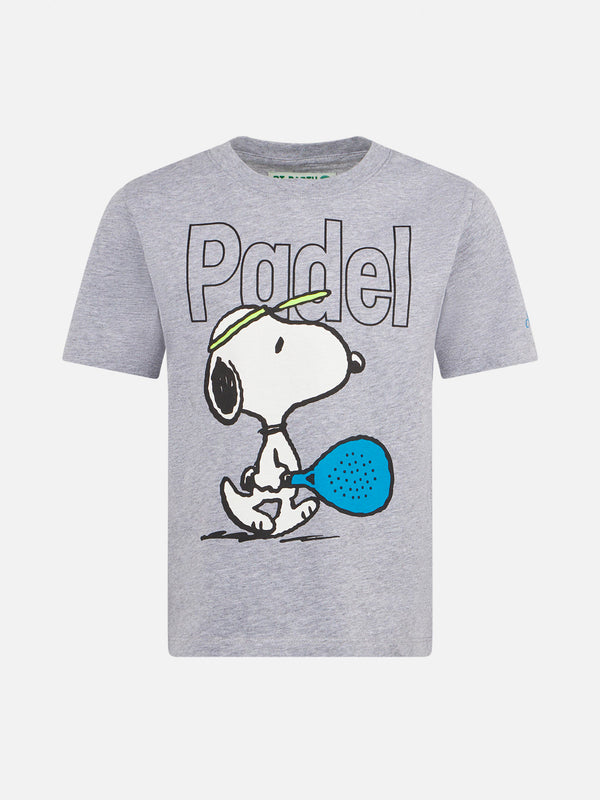 Boy heavy cotton t-shirt with Snoopy padel lover print | SNOOPY PEANUTS™ SPECIAL EDITION