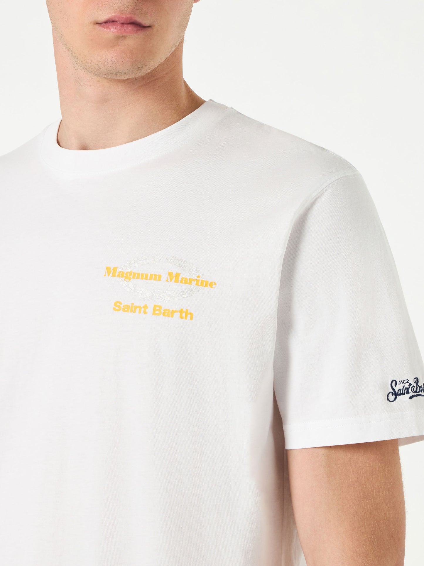 T-shirt da uomo in cotone con stampa Magnum Marine Saint Barth