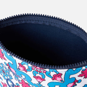 Aline scuba pochette with majolica print