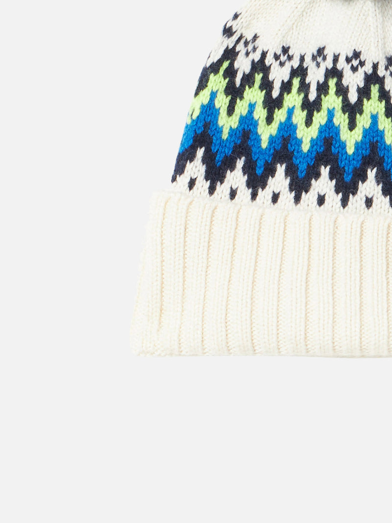 Man beanie with Icelandic jacquard