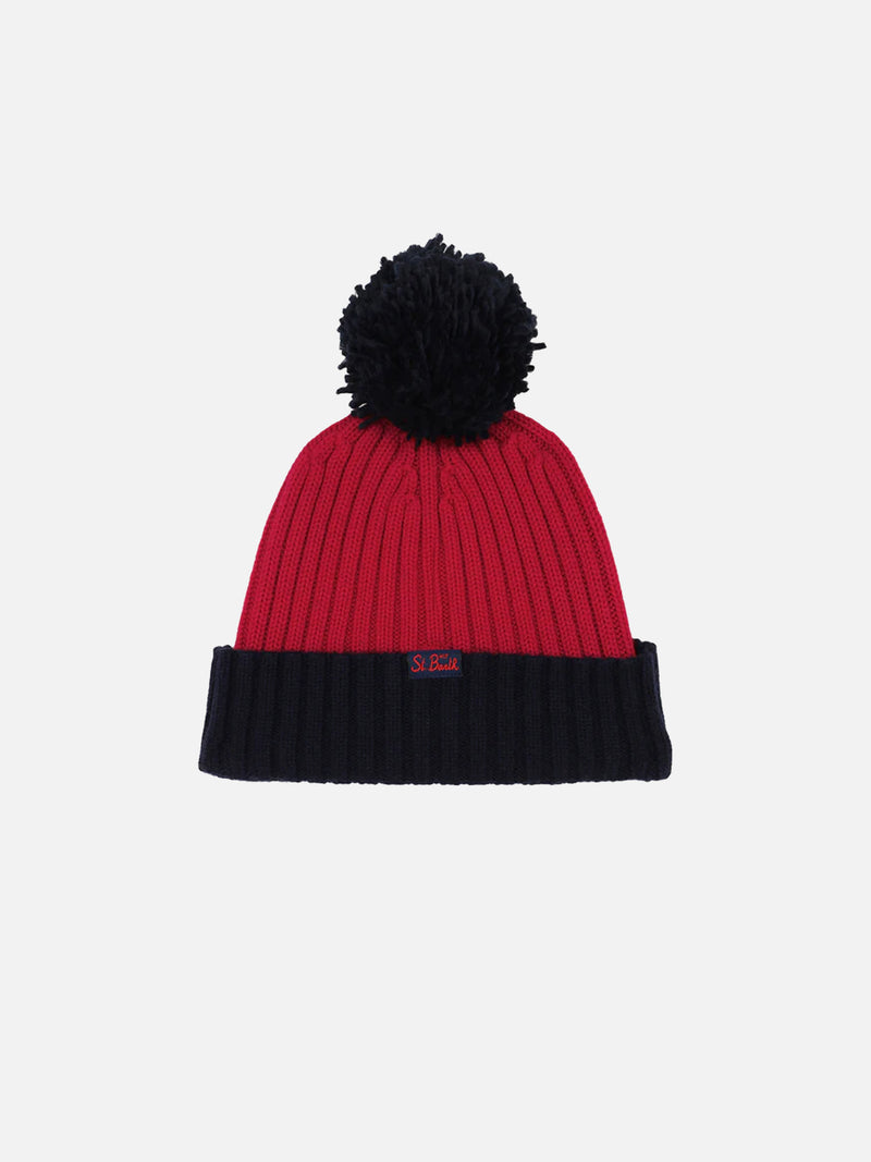 Man beanie with pompon