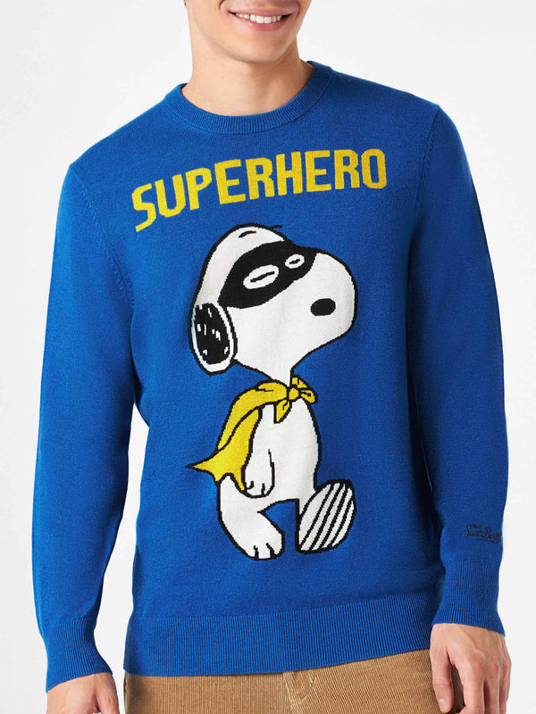 Man lightweight sweater with Snoopy jacquard  | SNOOPY PEANUTS™ SPECIAL EDITION