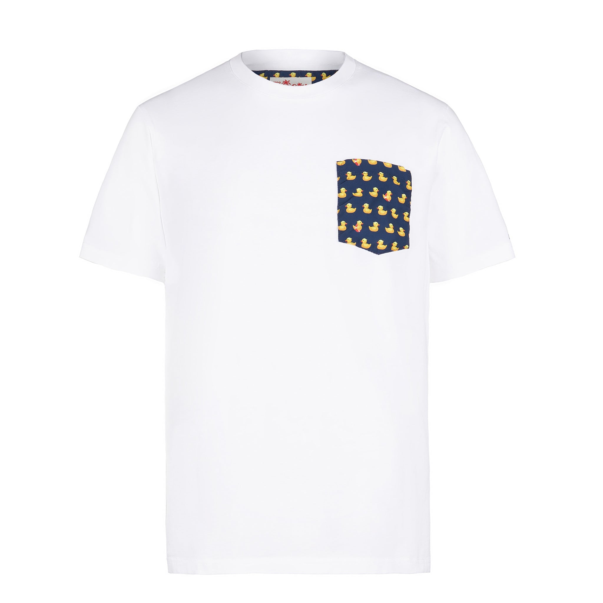 MC2 SAINT BARTH Austin cotton T-shirt エムシーツー Men's Austin T-shirt | White Cotton Jersey with Embroidered