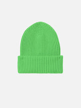 Man fluo green knit beanie