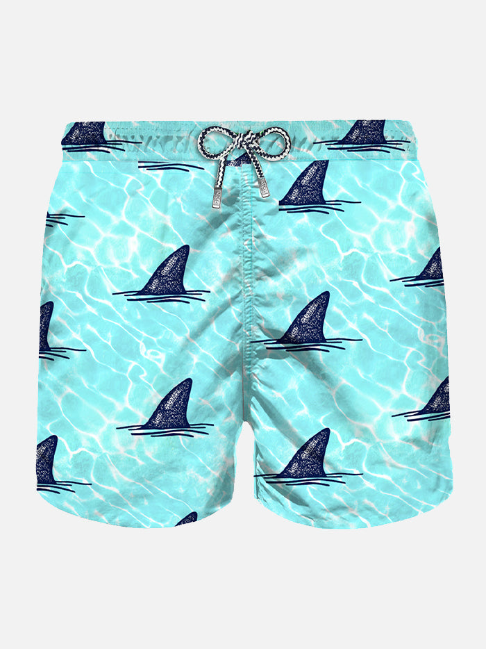 Man smooth swim shorts with print