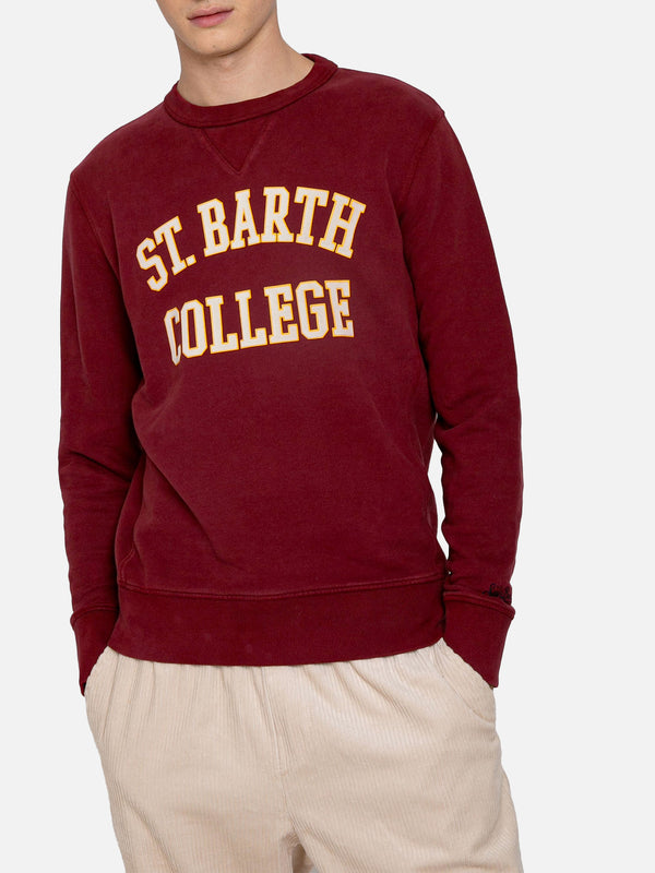 Burgunderrotes Sweatshirt mit St. Barth College-Aufdruck