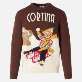 Herrenpullover mit Cortina-Postkarten-Jacquard