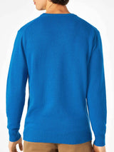 Herrenpullover mit Jacquard-Aufdruck „Milano Padel Club“.