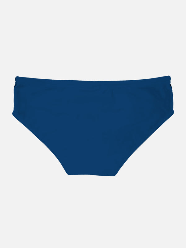 Man blue navy swim briefs