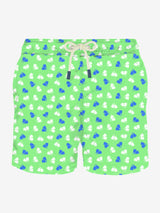 Man swim shorts fins micro print