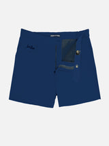 Blue man swim shorts