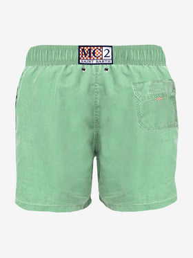 Acid green delavè man swim shorts - MC2 Saint Barth