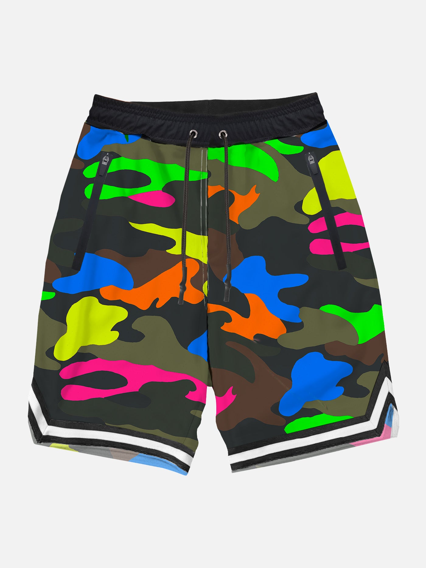 Camouflage fluo multicolor swim shorts surf style - MC2 Saint Barth