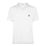 Man white cotton terry polo