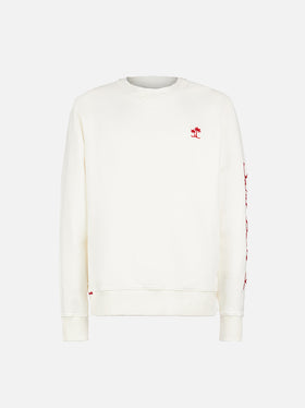 Man white sweatshirt with Saint Barth embroidery - MC2 Saint Barth