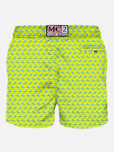 Herren-Badeshorts mit Quallen-Fluo-Print