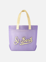 Borsa shopper in rete viola con toppa in spugna | MELISSA SATTA SPECIAL EDITION