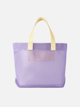 Borsa shopper in rete viola con toppa in spugna | MELISSA SATTA SPECIAL EDITION