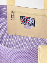 Borsa shopper in rete viola con toppa in spugna | MELISSA SATTA SPECIAL EDITION