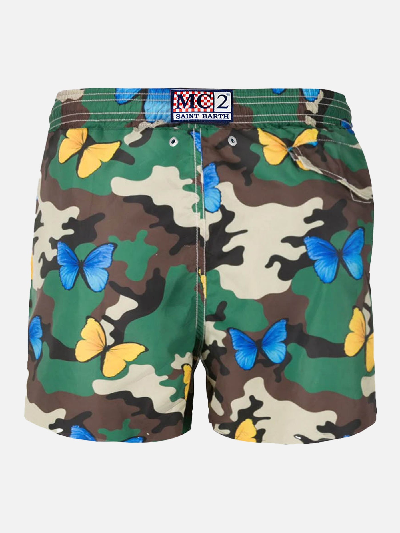 Light fabric man swim shorts butterfly and camouflage print - MC2 Saint Barth