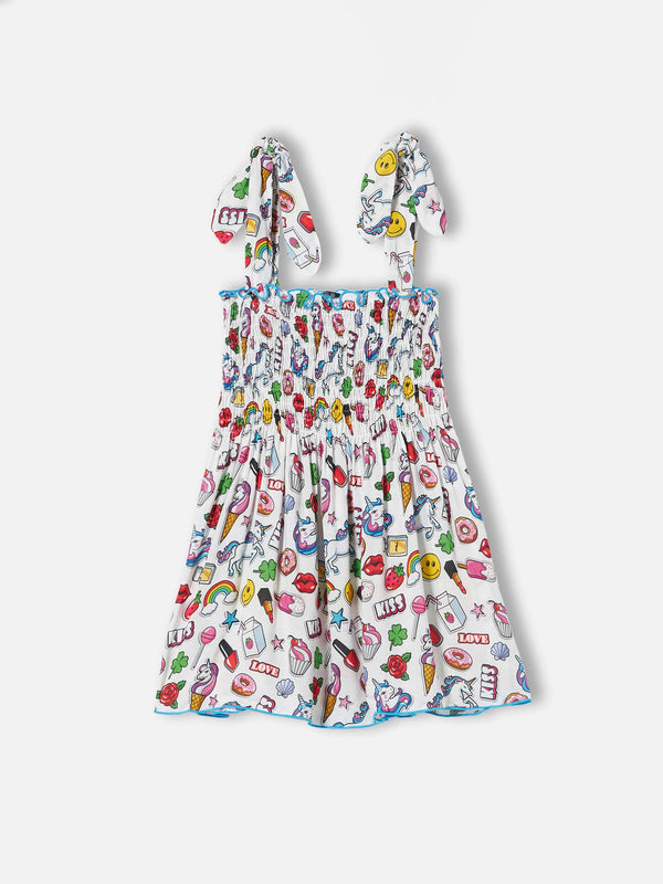 Girl dress magic pop print