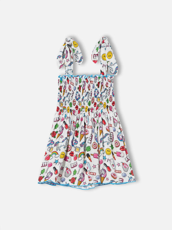 Girl dress magic pop print