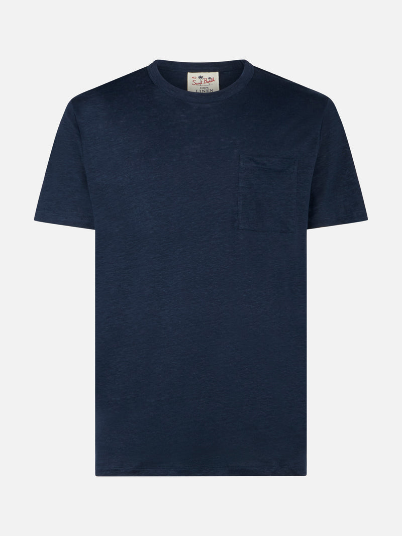 Man linen jersey t-shirt