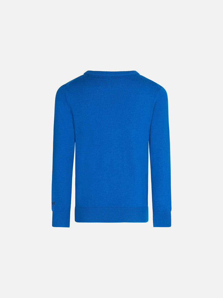Maglione da bambino con stampa cartolina montagne