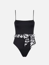 Zebra sash black one piece or body