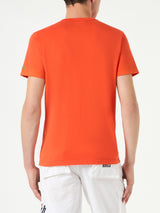 Man orange cotton t-shirt