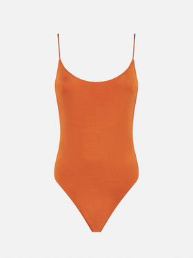 Shiny orange one piece swimsuit - MC2 Saint Barth