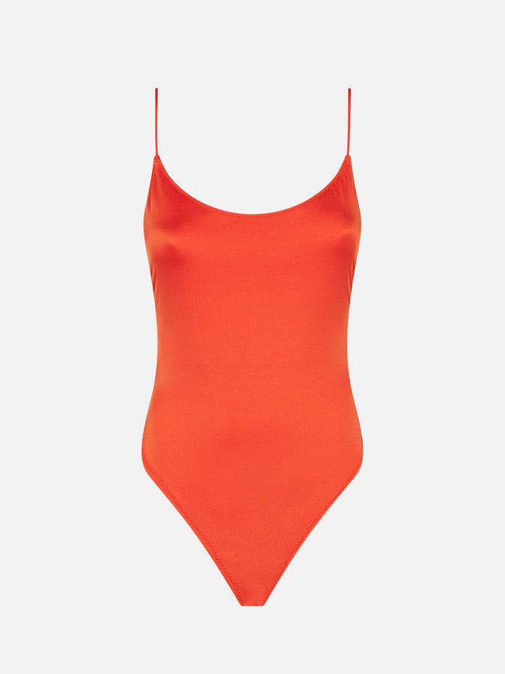 Shiny orange one piece swimsuit - MC2 Saint Barth