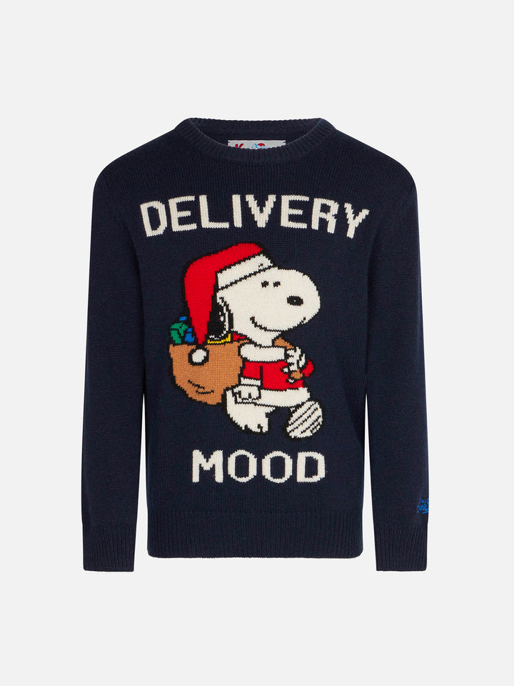 Maglione da bambino girocollo con stampa Snoopy natalizia | EDIZIONE SPECIALE PEANUTS™