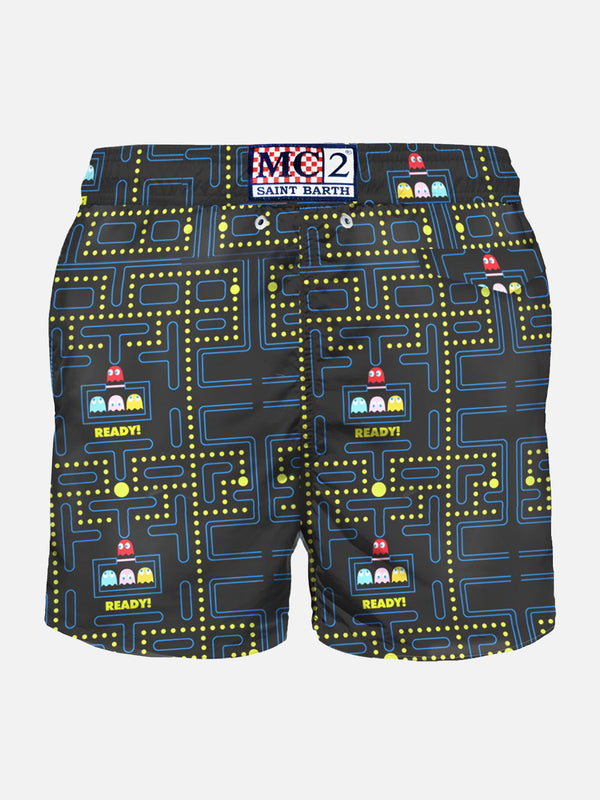 Herren-Badeshorts mit Pac-Man-Aufdruck