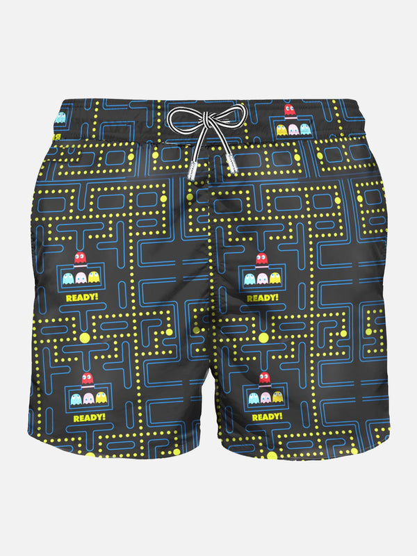 Herren-Badeshorts mit Pac-Man-Aufdruck