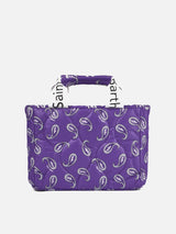 Borsa a mano imbottita con stampa paisley