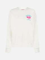 Damen-Fleece-Sweatshirt mit Aufdruck „St. Barth Padel Lover“.