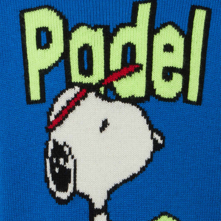 Maglione da bambino girocollo con stampa jacquard padel Snoopy | SNOOPY - EDIZIONE SPECIALE PEANUTS™