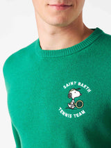 Maglione da uomo girocollo con stampa jacquard tennis Snoopy | SNOOPY - EDIZIONE SPECIALE ©PEANUTS