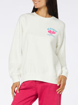 Damen-Fleece-Sweatshirt mit Aufdruck „St. Barth Padel Lover“.