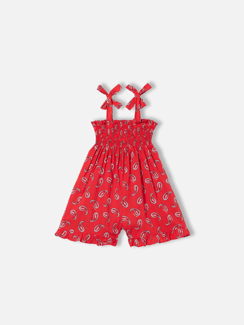 Mädchen-Playsuit mit Paisley-Print