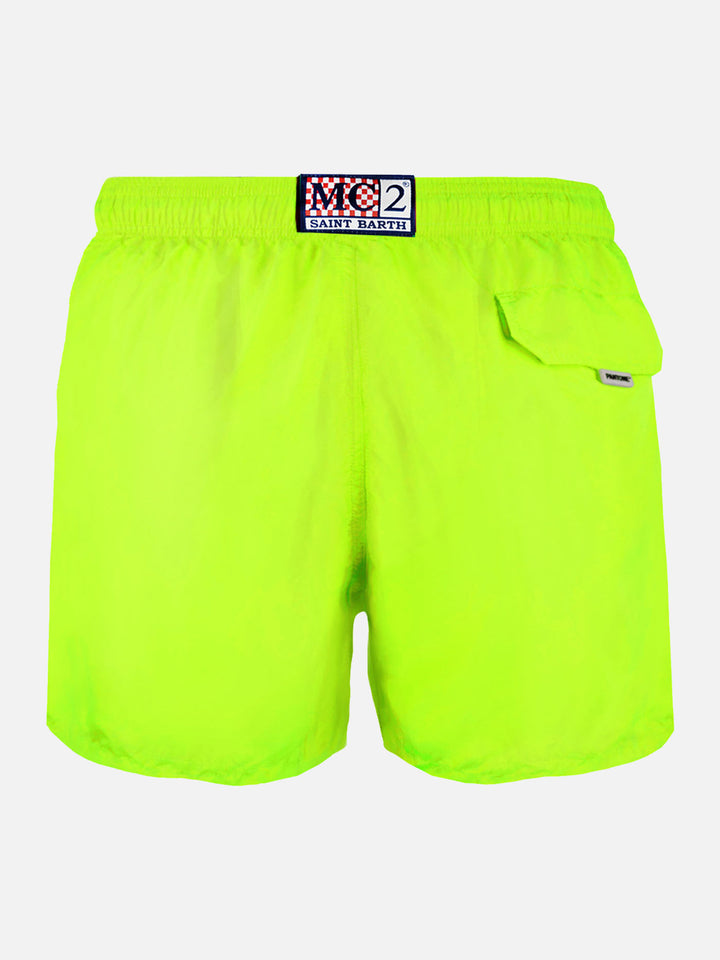 Man fluo yellow swim shorts | PANTONE® SPECIAL EDITION - MC2 Saint Barth