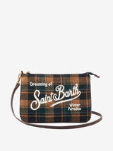 Pouch a tracolla Parisienne con motivo tartan verde