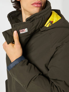 Parka für Herren in Militärgrün mit Kapuze Voyager