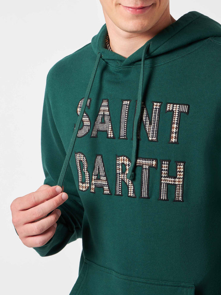 Man green hoodie with Saint Barth patch - MC2 Saint Barth